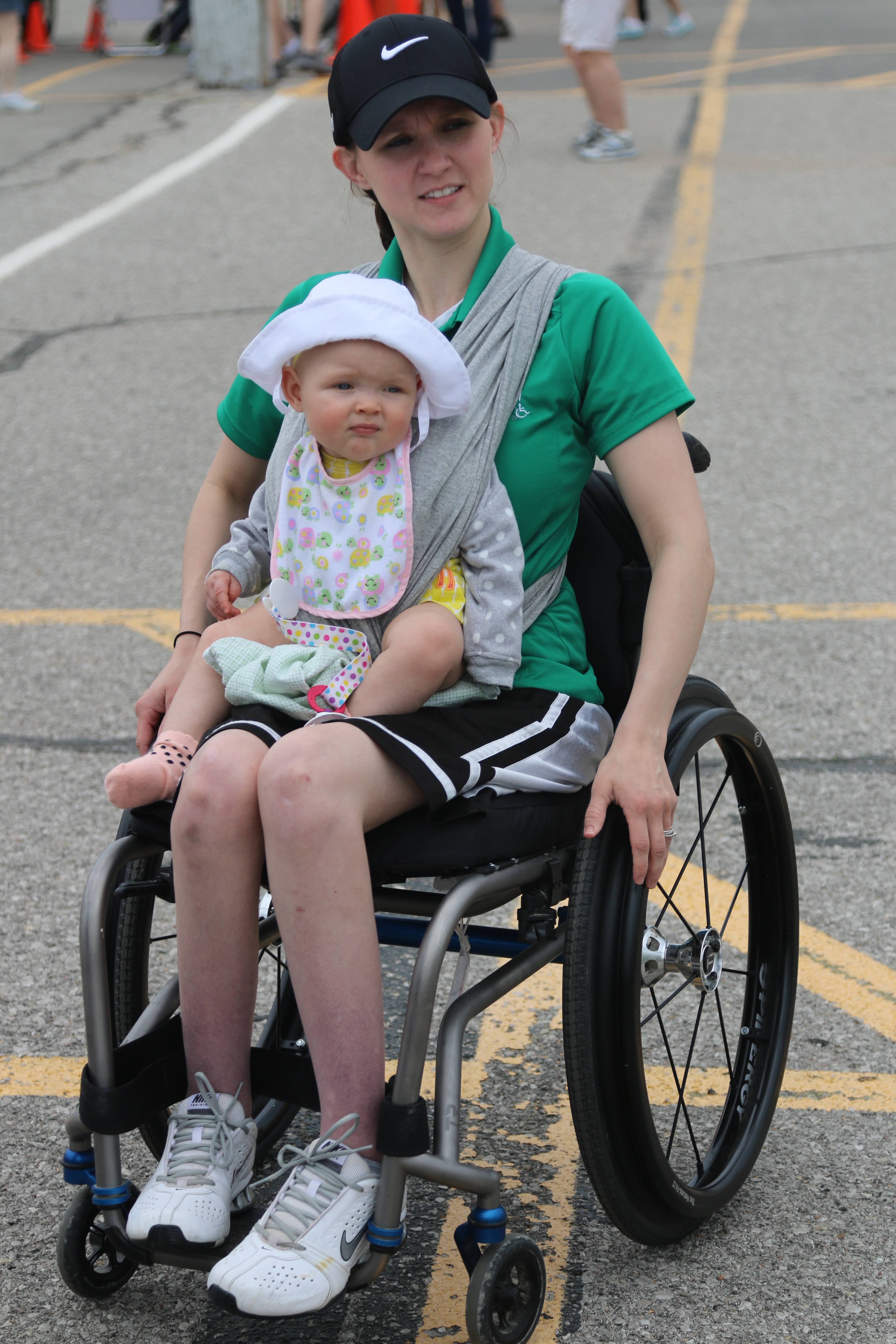 Becky in wheelchair with daughter at Journey of Hope